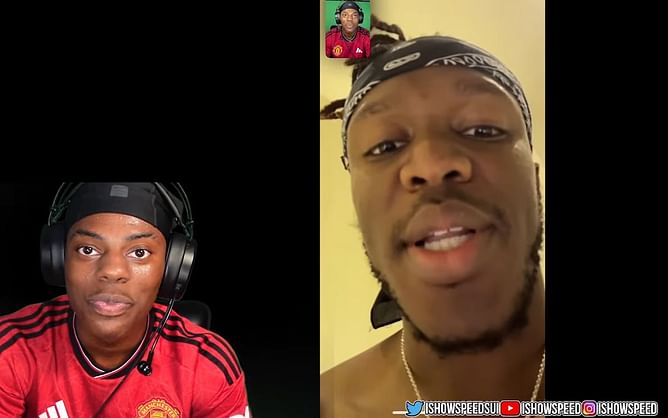 IShowSpeed left in stitches after making KSI sing Thick Of It on livestream