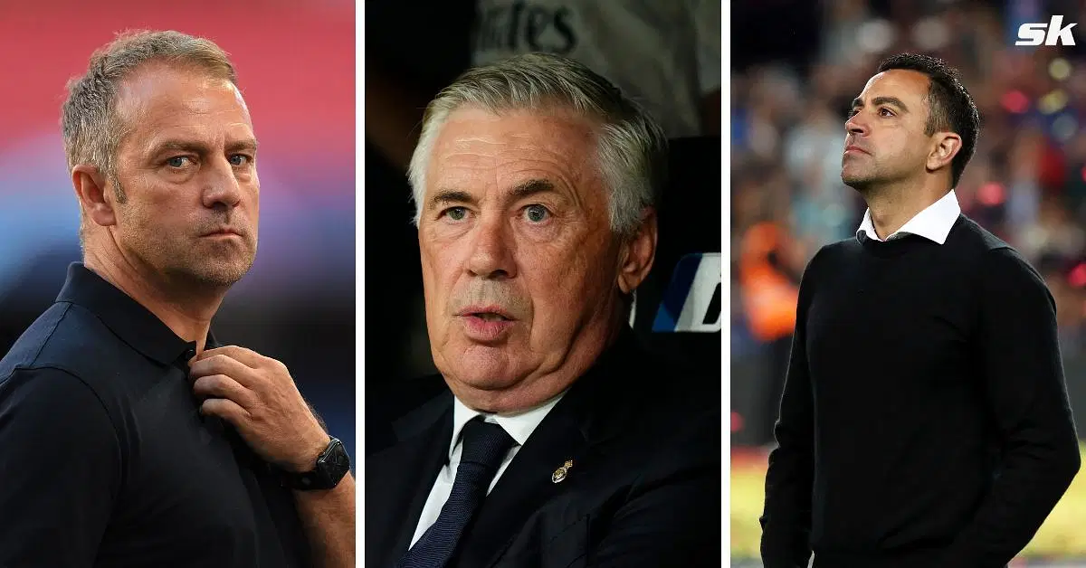 Hansi Flick, Carlo Ancelotti and Xavi (All images sourced from Getty)