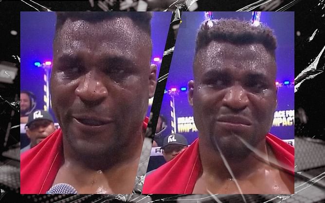 Francis Ngannou honors late son by knocking out Renan Ferreira in devastating fashion, has emotional outburst inside cage afterwards