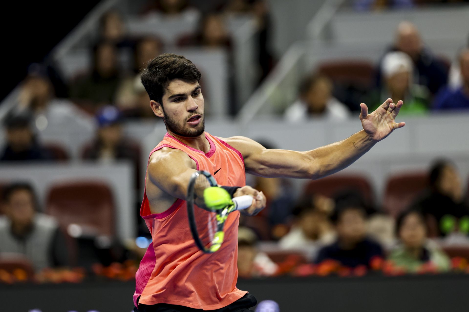 Carlos Alcaraz at the 2024 China Open - Day 9 - Source: Getty