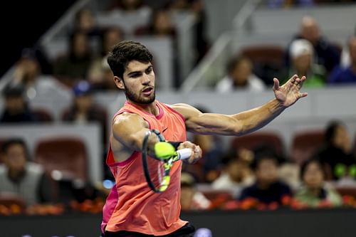 Carlos Alcaraz at the 2024 China Open - Day 9 - Source: Getty