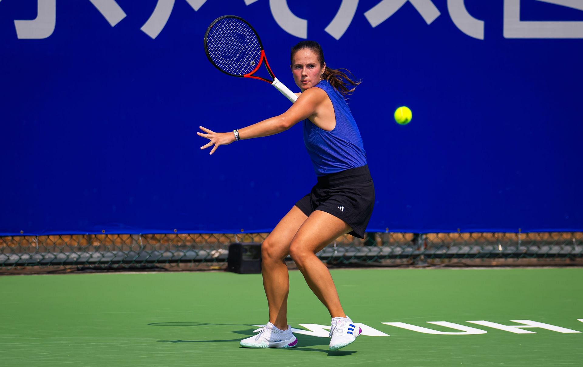 Daria Kasatkina in action at the 2024 Wuhan Open (Image Source: Getty)