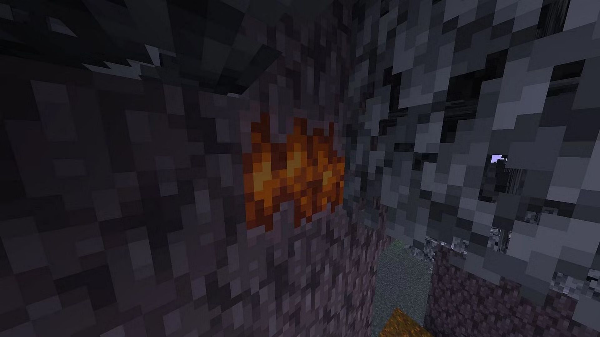 The darkness of the cave would suit the Pale Garden biome (Image via Mojang Studios)