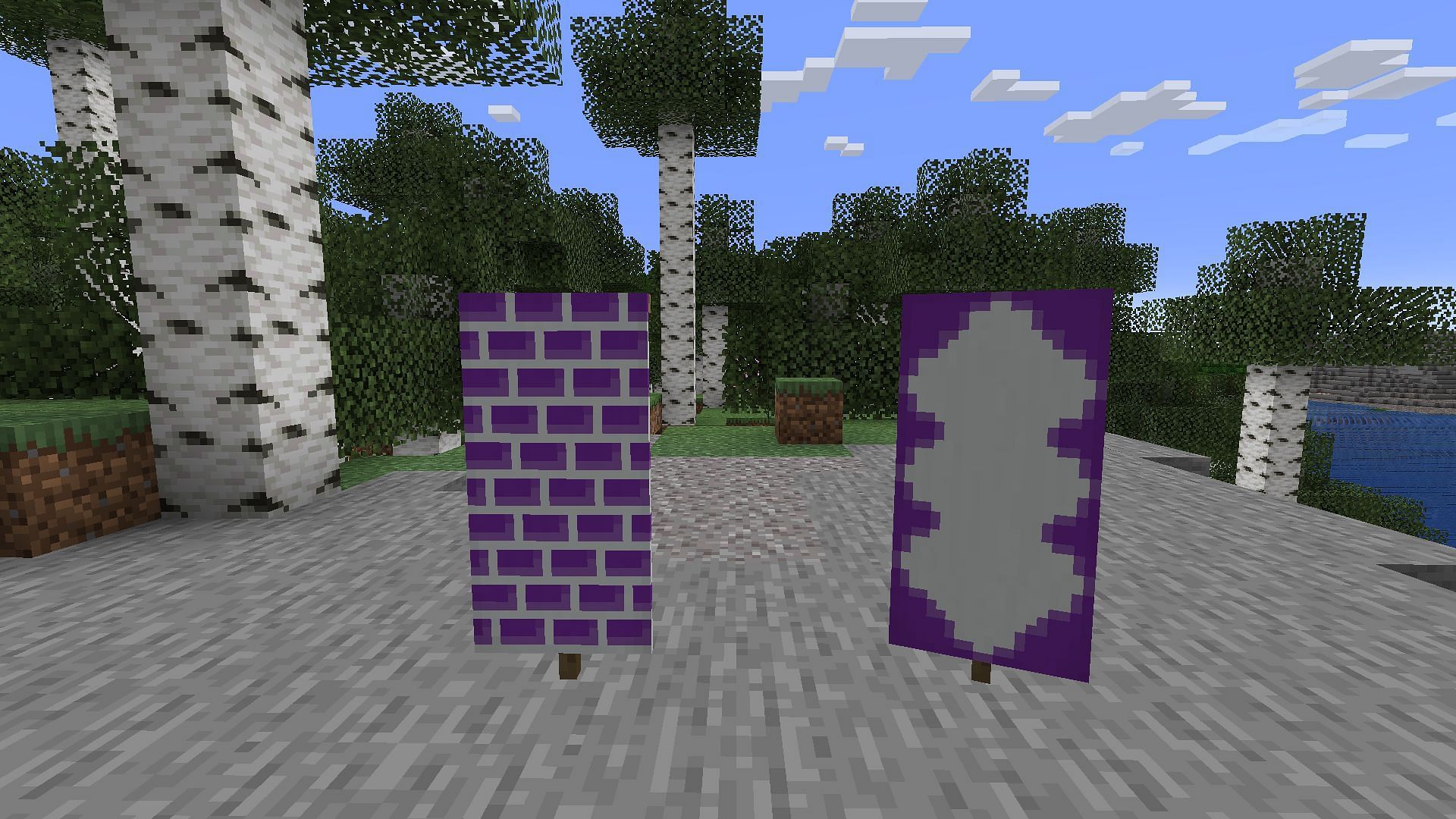 The Minecraft 1.21.2 update brings two new banner patterns (Image via Mojang Studios)