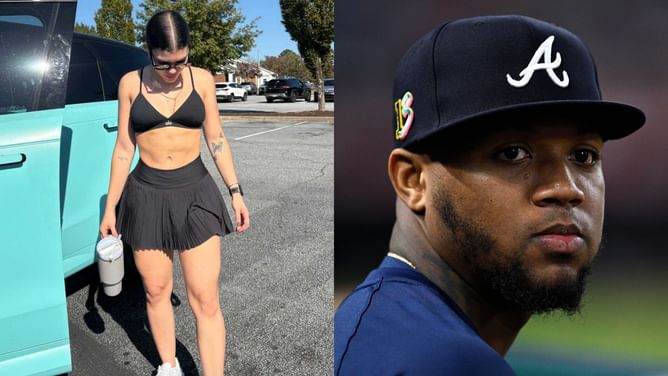 In Photos: Ronald Acuna Jr.'s wife Maria Laborde steals the spotlight in black tennis mini skirt on lat muscle workout day