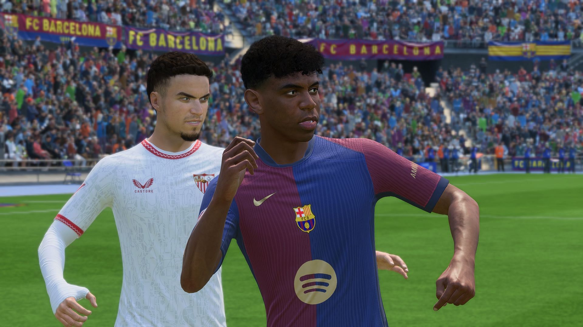 Lamin Yamal against Sevilla in EA FC 25 (Image via EA Sports)