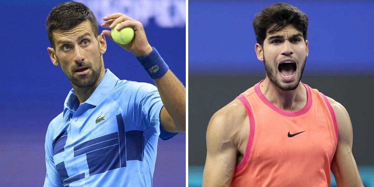 Novak Djokovic (L), Carlos Alcaraz (R) I GETTY