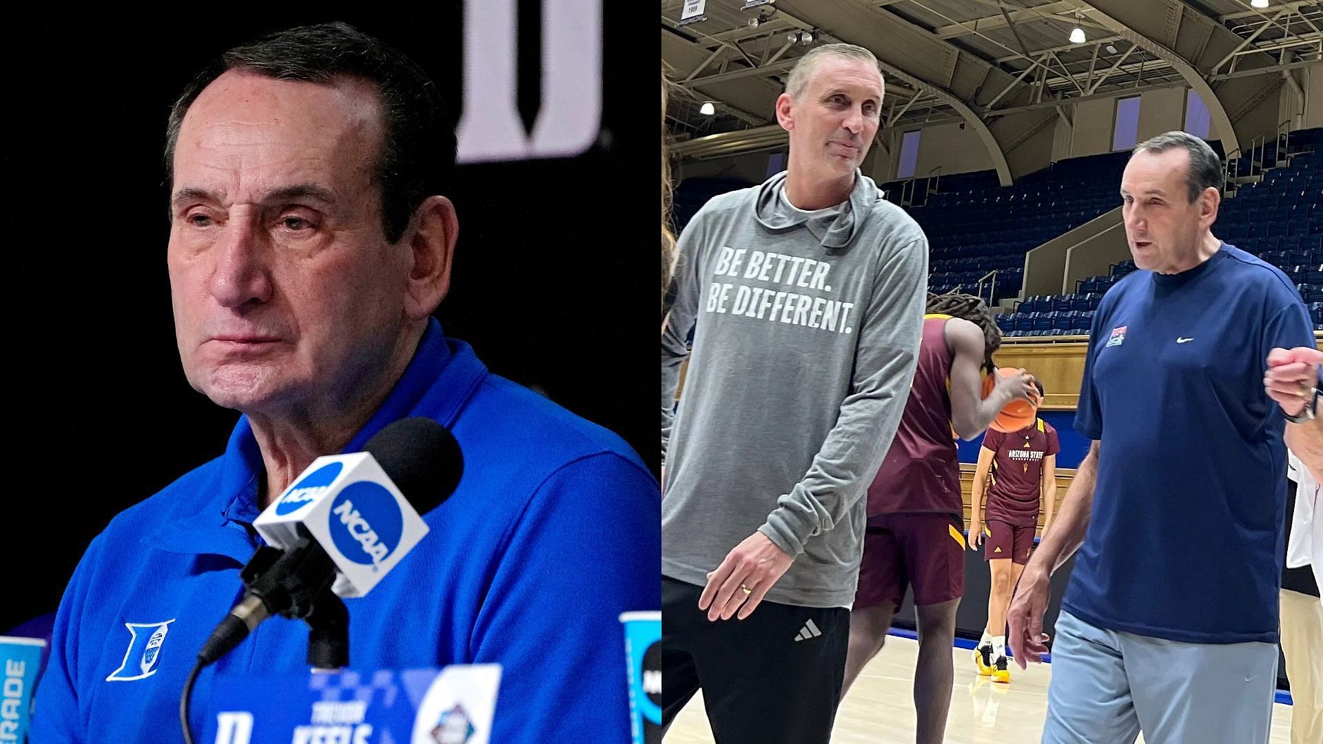 Mike Krzyzewski and Bobby Hurley