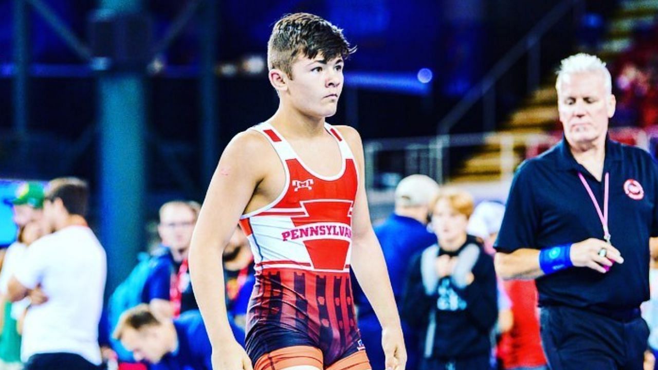 Bo Bassett competing at Pennsylvania championships (Image via Bassett Instagram)