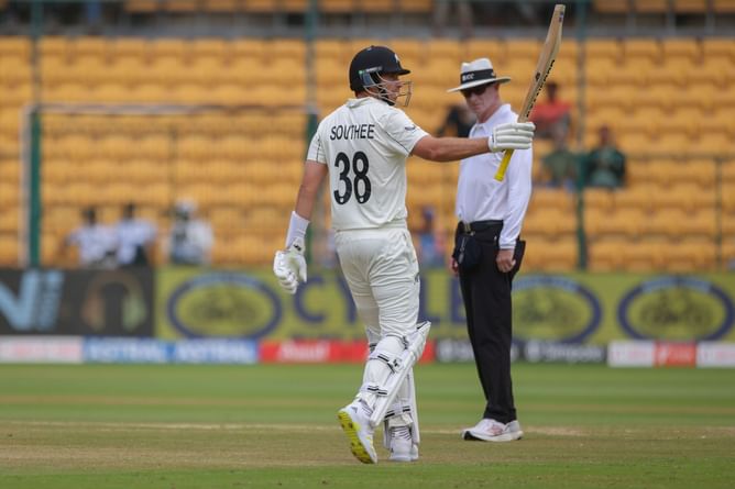 Tim Southee surpasses Virender Sehwag on the all-time list for most sixes in Test cricket during IND vs NZ 2024 1st Test