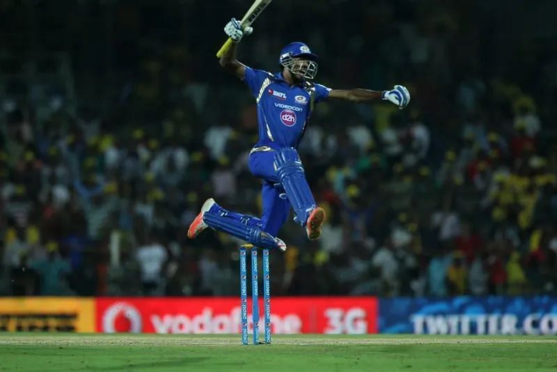 Hardik Pandya celebrating MI