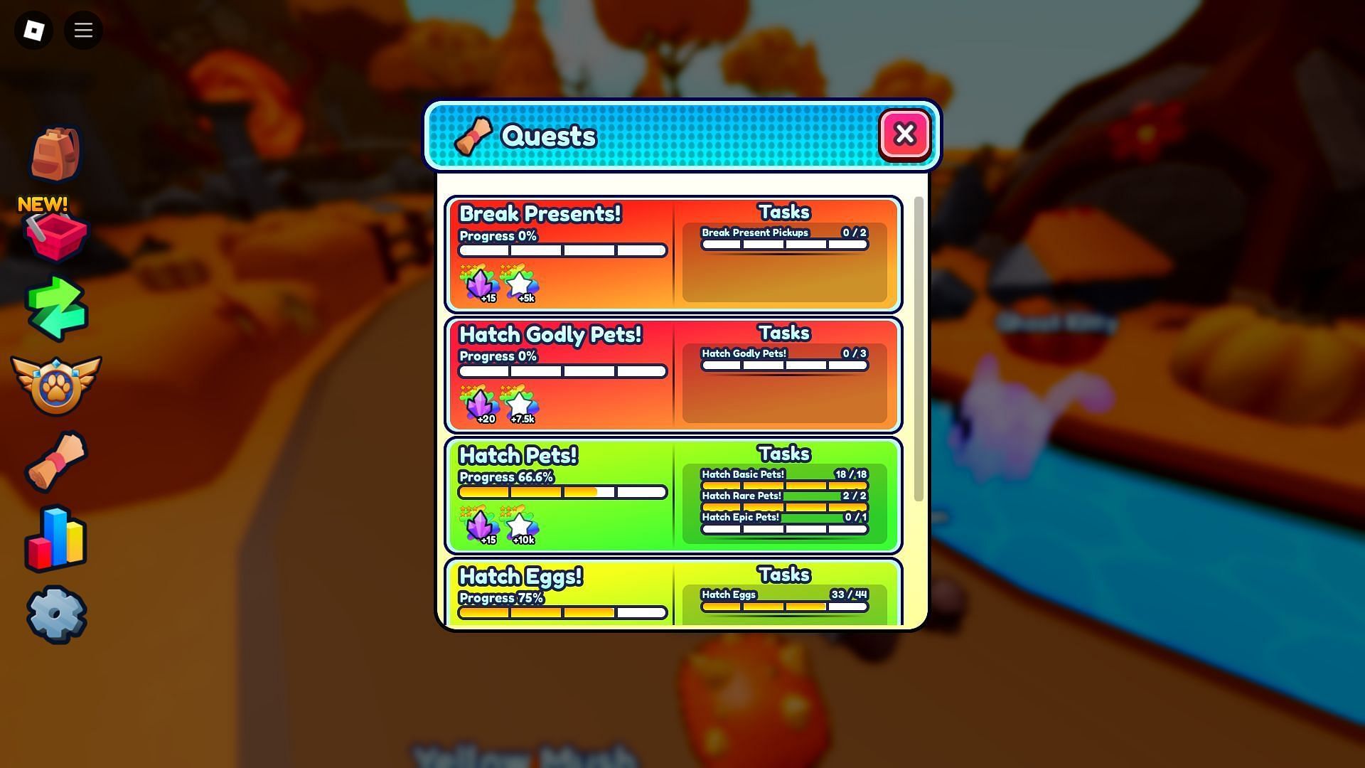 Complete quests to earn Season Pass rewards (Image via Roblox)