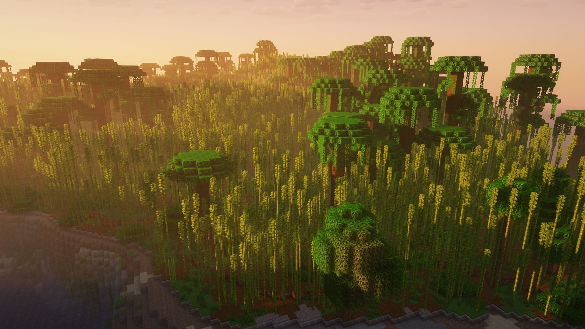 Bamboo Jungle is another difficult region to find (Image via Mojang Studios)