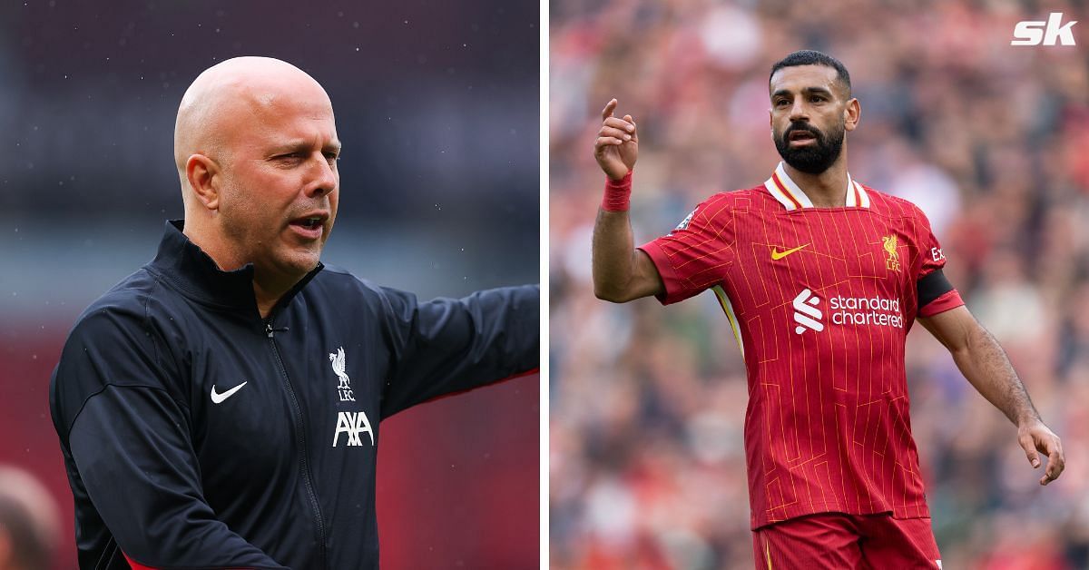 Liverpool boss Arne Slot and Mohamed Salah