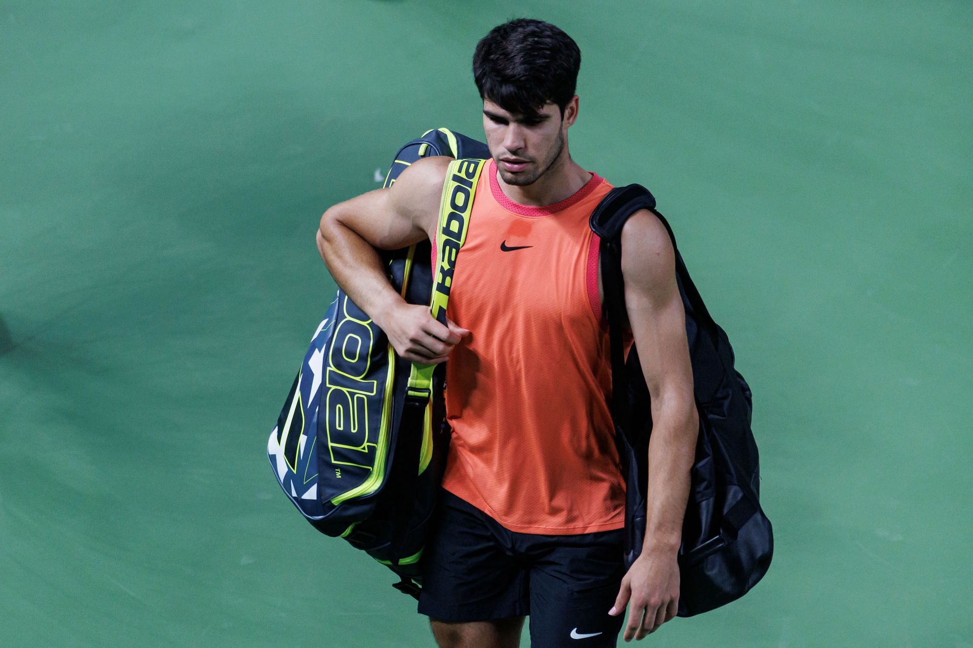 Carlos Alcaraz at the 2024 Shanghai Rolex Masters (Image: Getty)