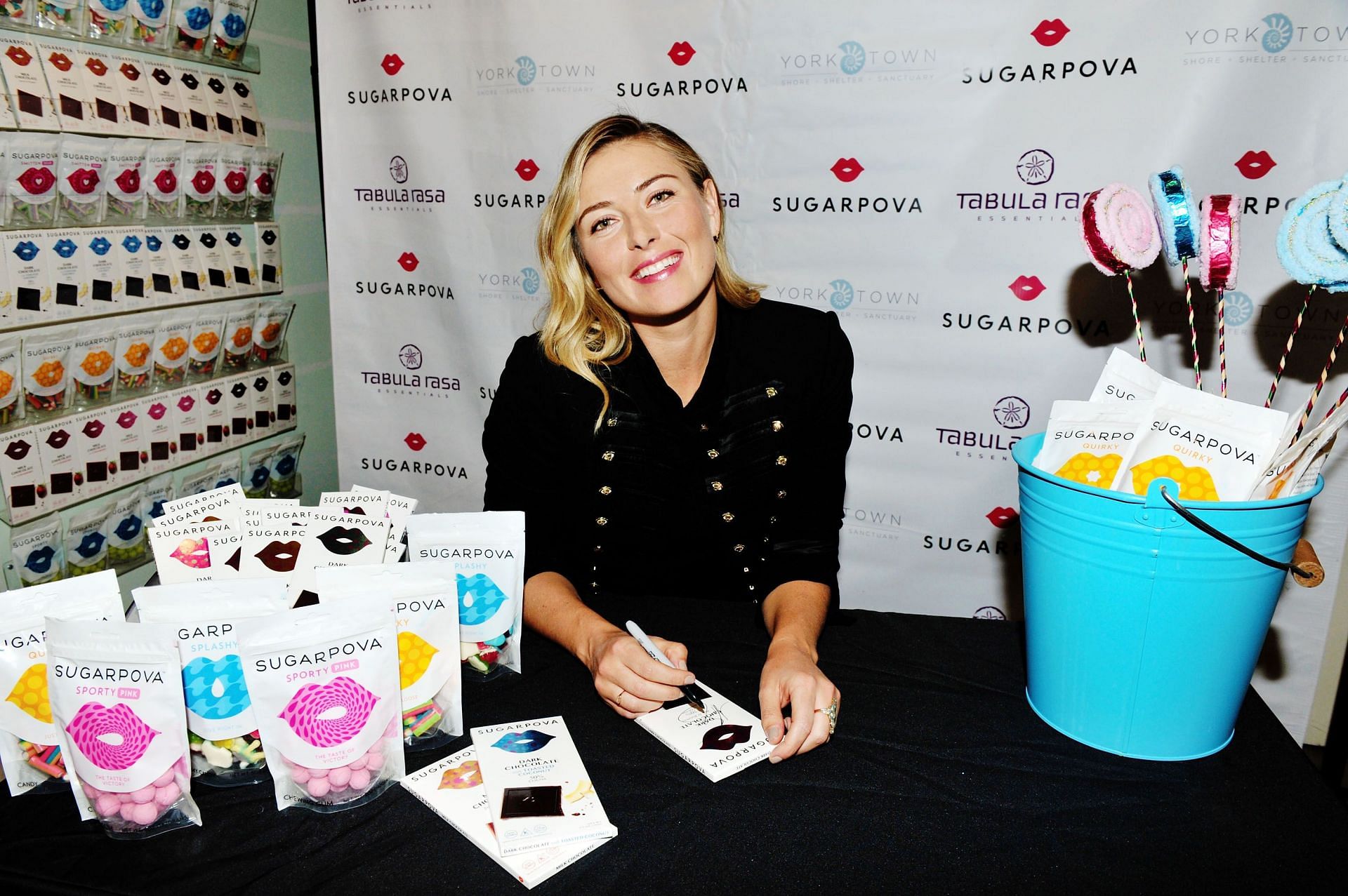 Maria Sharapova at a Sugarpova event in 2016 (Image via Getty)