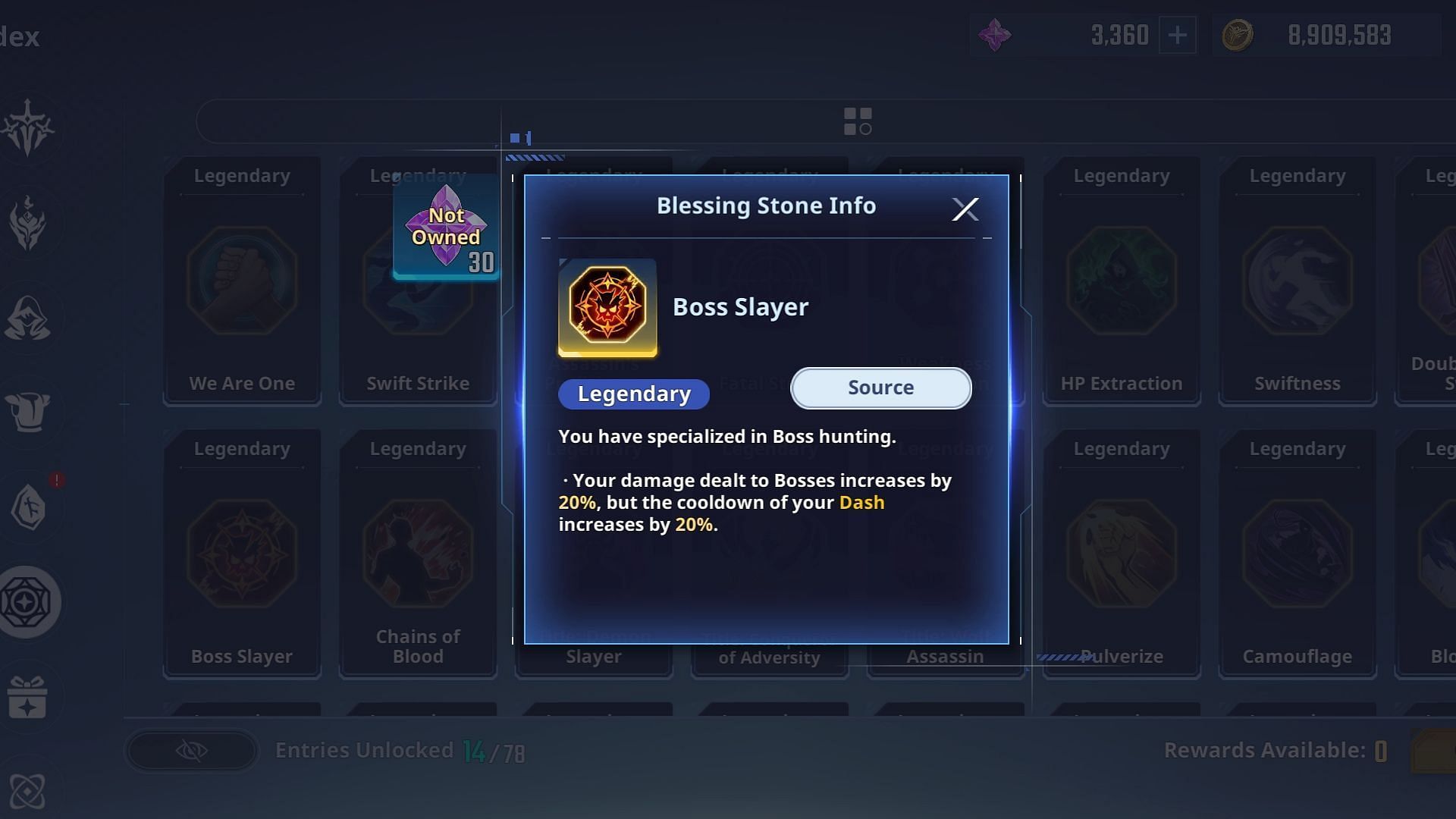 The Boss Slayer Blessing Stone (Image via Netmarble)