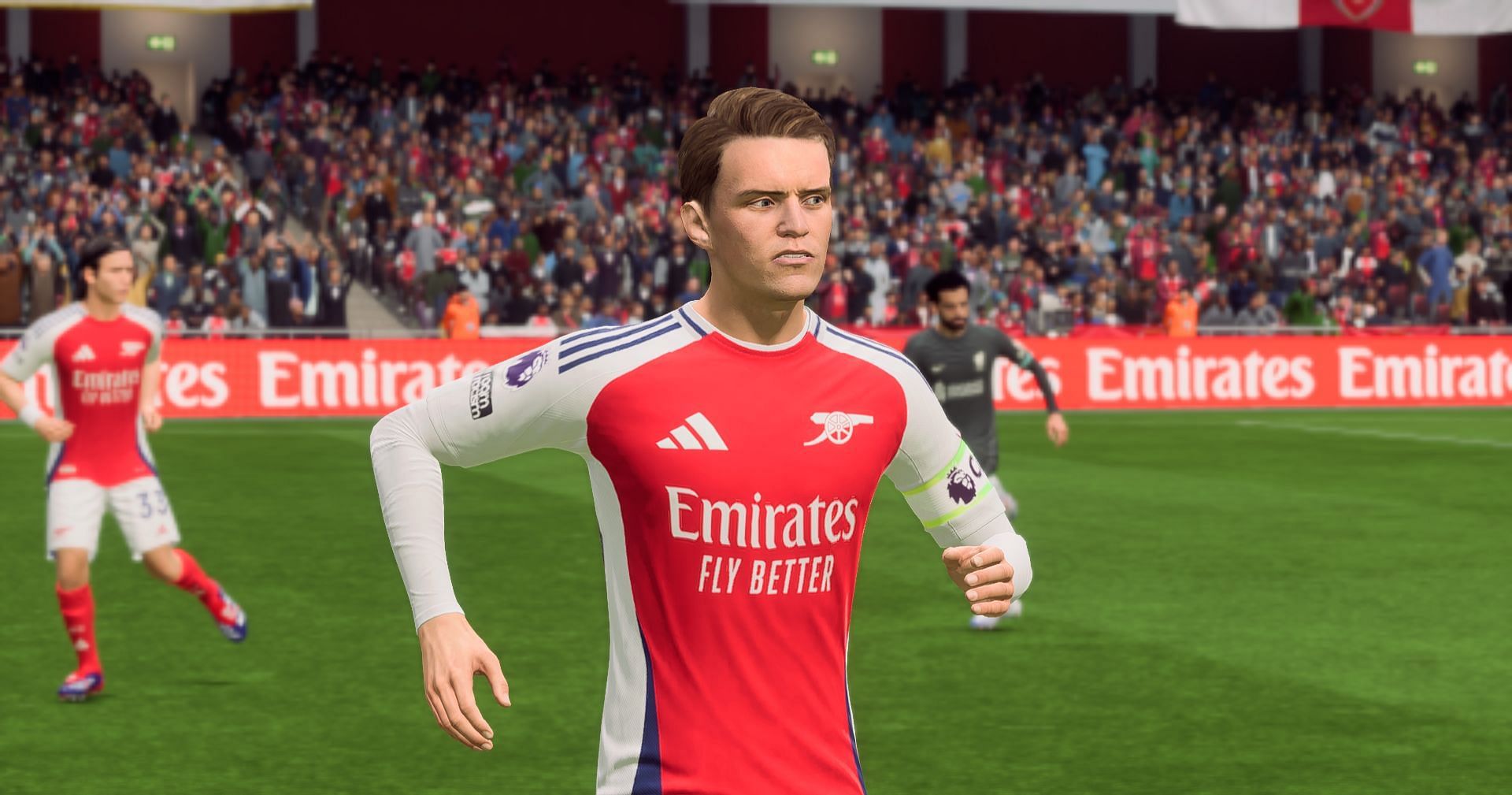 Odegaard playing for Arsenal vs Liverpool (Image via EA Sports)