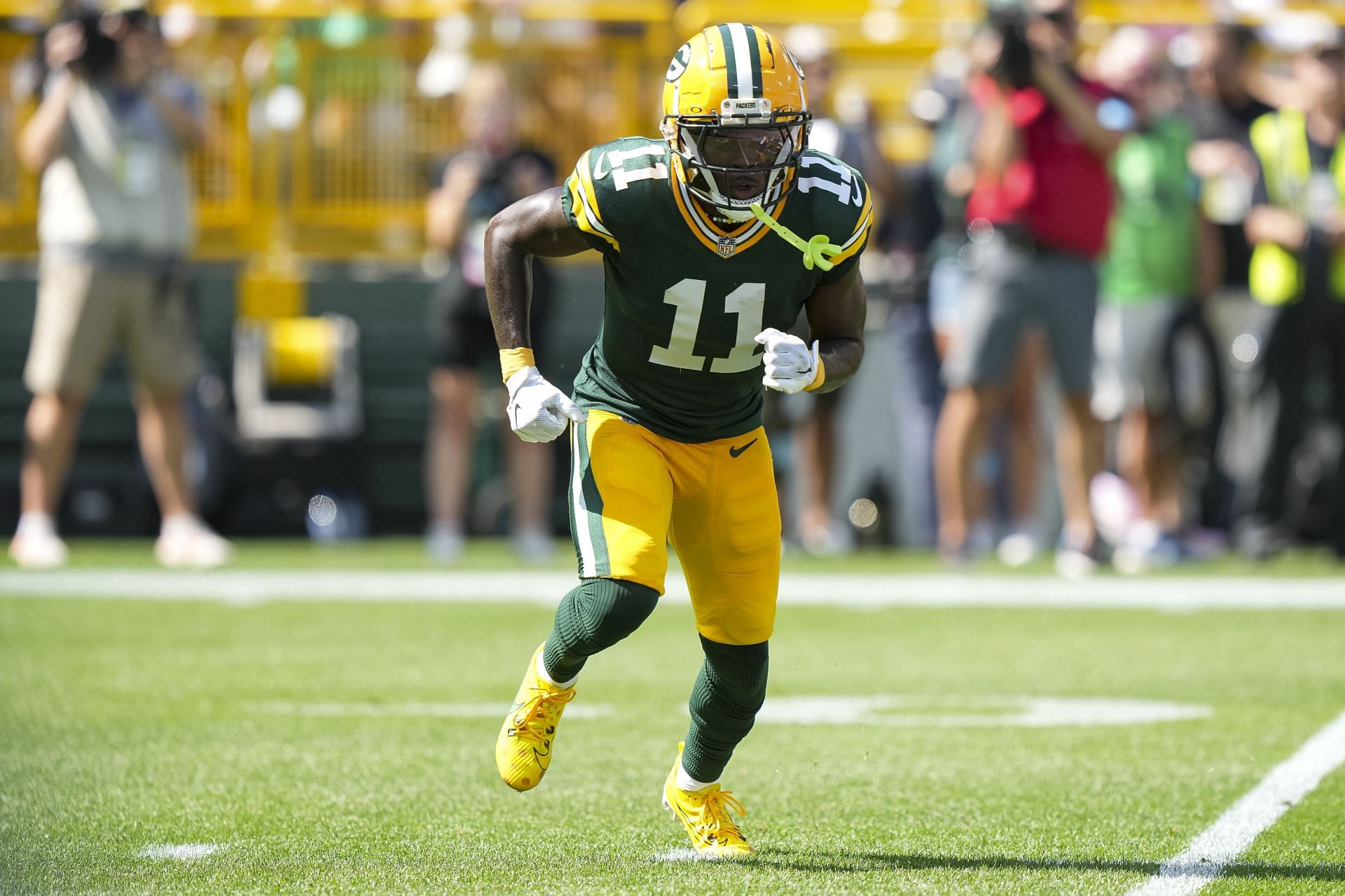 Jayden Reed at Indianapolis Colts v Green Bay Packers - Source: Getty