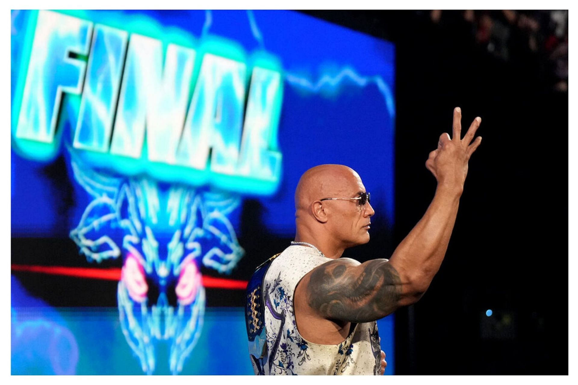 The Rock at Bad Blood (Photo credit: WWE.com)