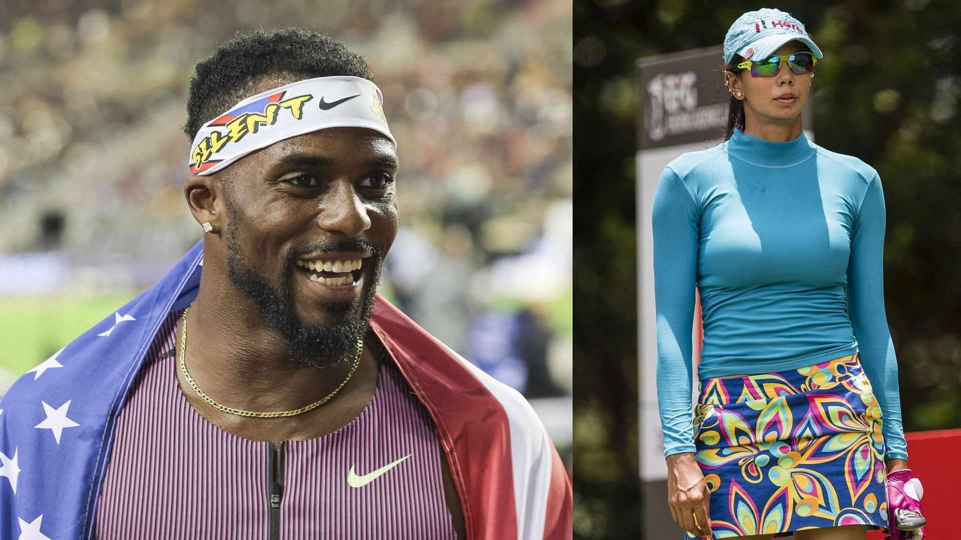 Kenny Bednarek playfully teases his Indian girlfriend (Images: All via Getty)