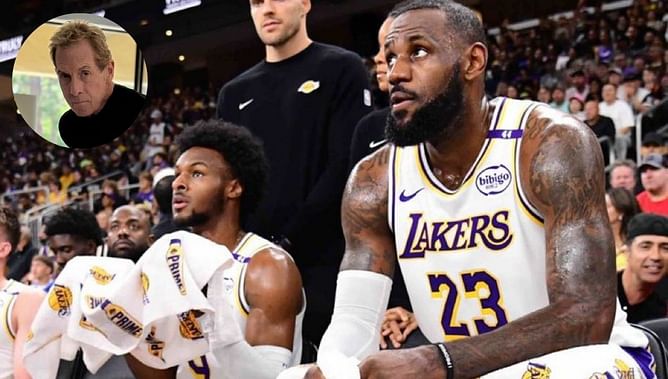 Skip Bayless reacts to LeBron James' stellar play and Bronny James' struggles following historic moment: "I just don't know"