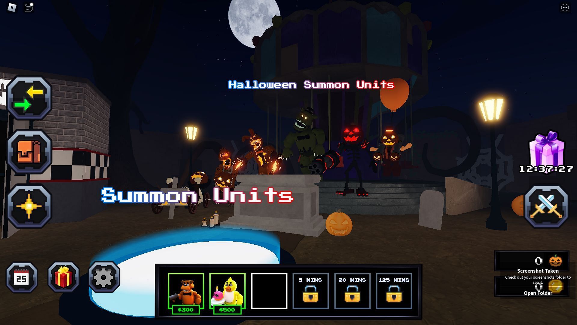 Use Pumpkins to summon units from Halloween Summons (Image via Roblox)