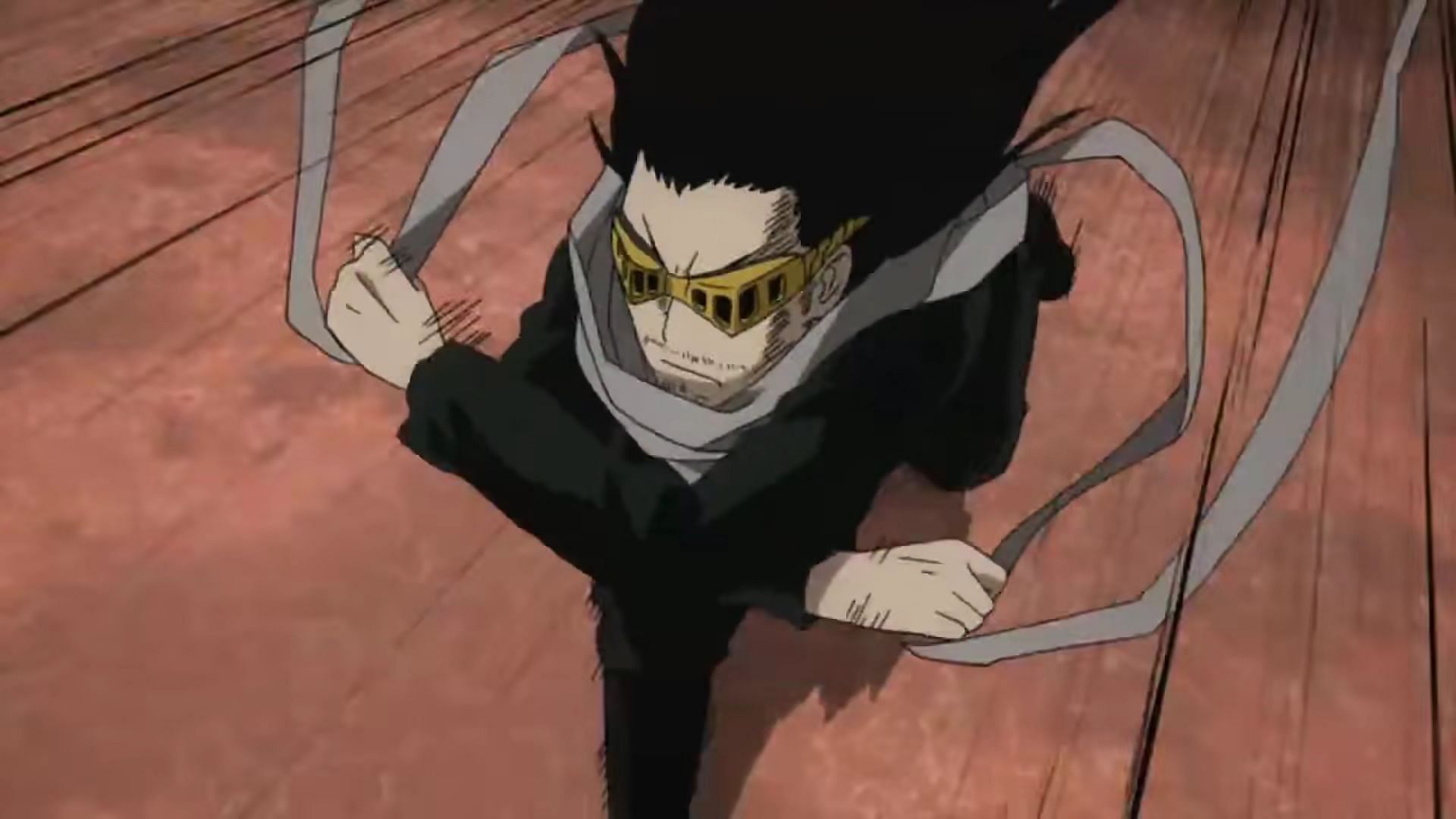 Aizawa as seen in battle (Image via Studio Bones)