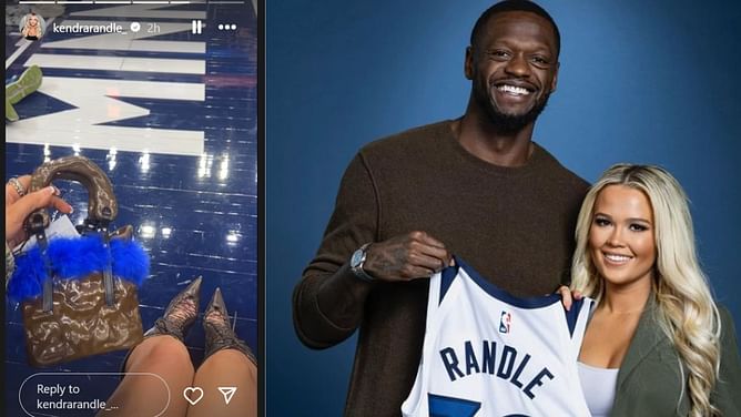 Julius Randle wife Kendra Randle shows up for Timberwolves 1st home game with $538 Ottolinger Signature Ceramic hand bag