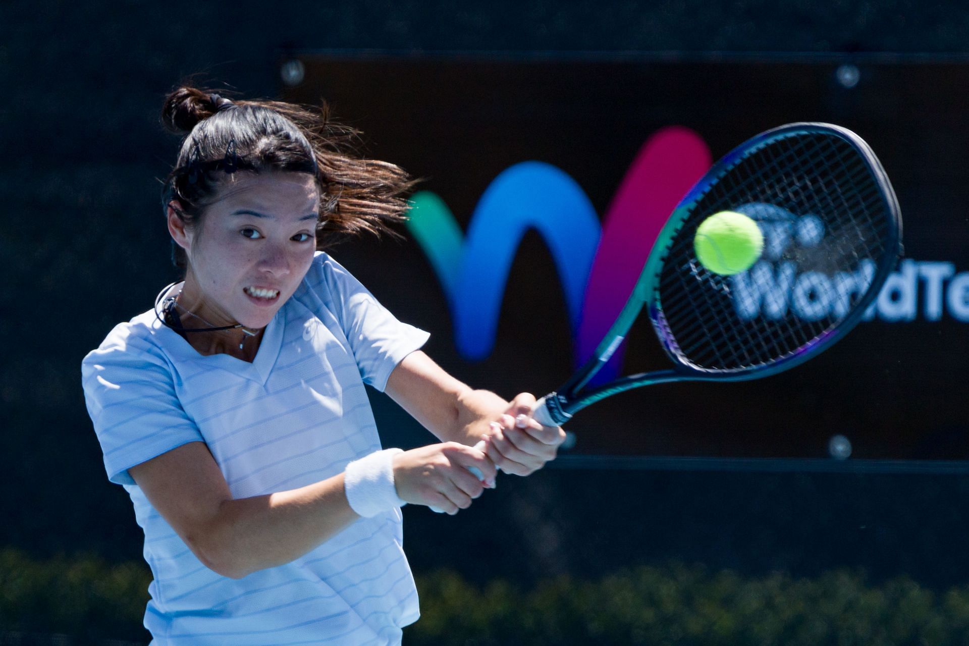 Ma YeXin in action at the 2023 NSW Tennis Open (Picture: Getty)