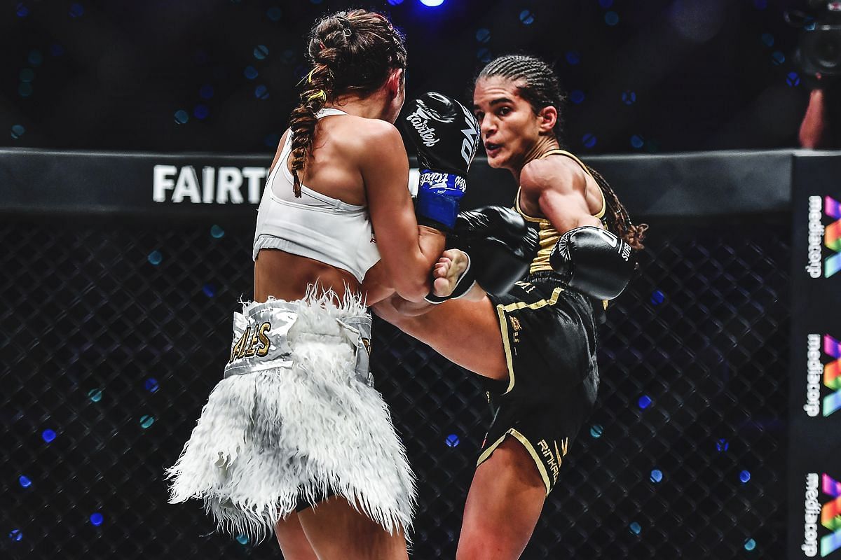 Anissa Meksen fighting Cristine Morales | Image credit: ONE Championship