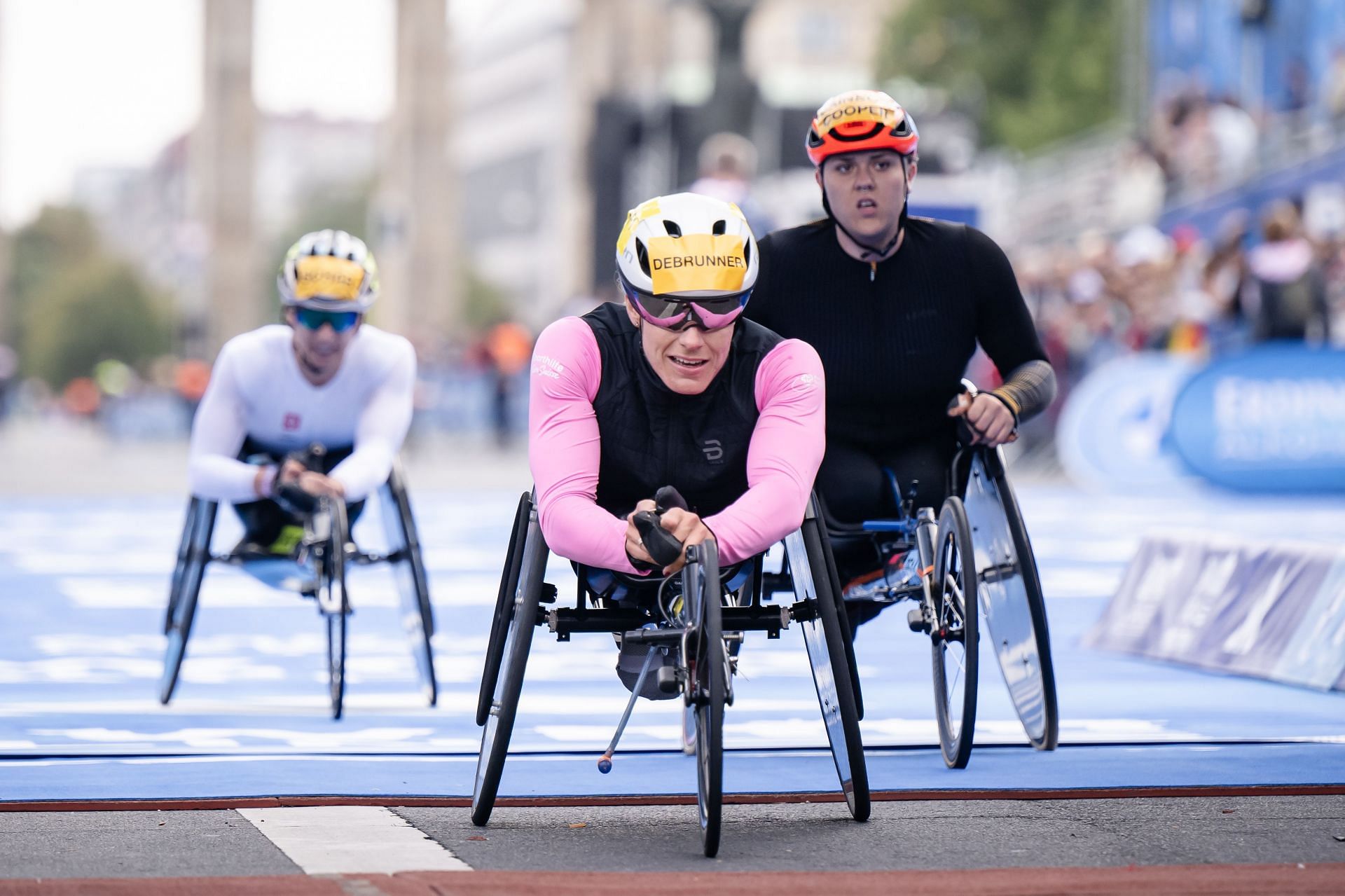 Debrunner during the 2023 BMW Berlin Marathons (Image via: Getty Images)