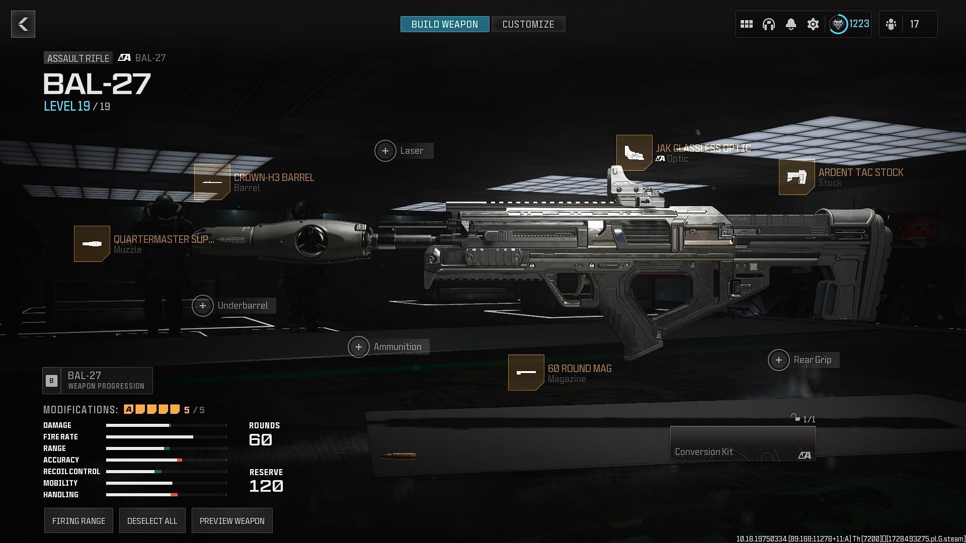 Building the best mobility loadout in Warzone Season 6 with the BAL-27 (Image via Activision)