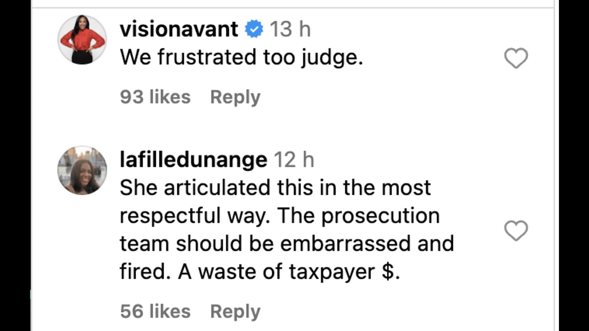 Social media users comment on the judge blasting at the prosecutor in the YSL case (Image via Instagram/@theneighborhoodtalk)