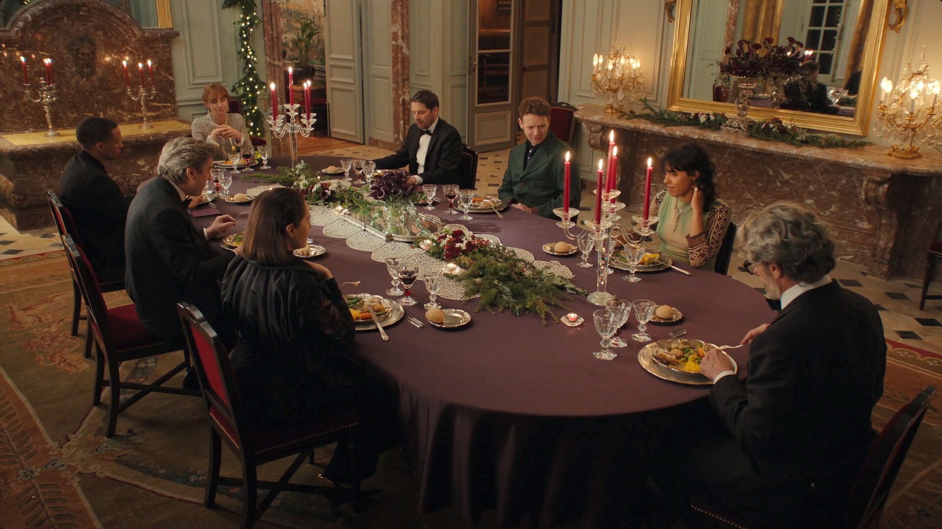 Ledu family Christmas dinner in La Maison season 1 episode 6 9Image via Apple TV+)