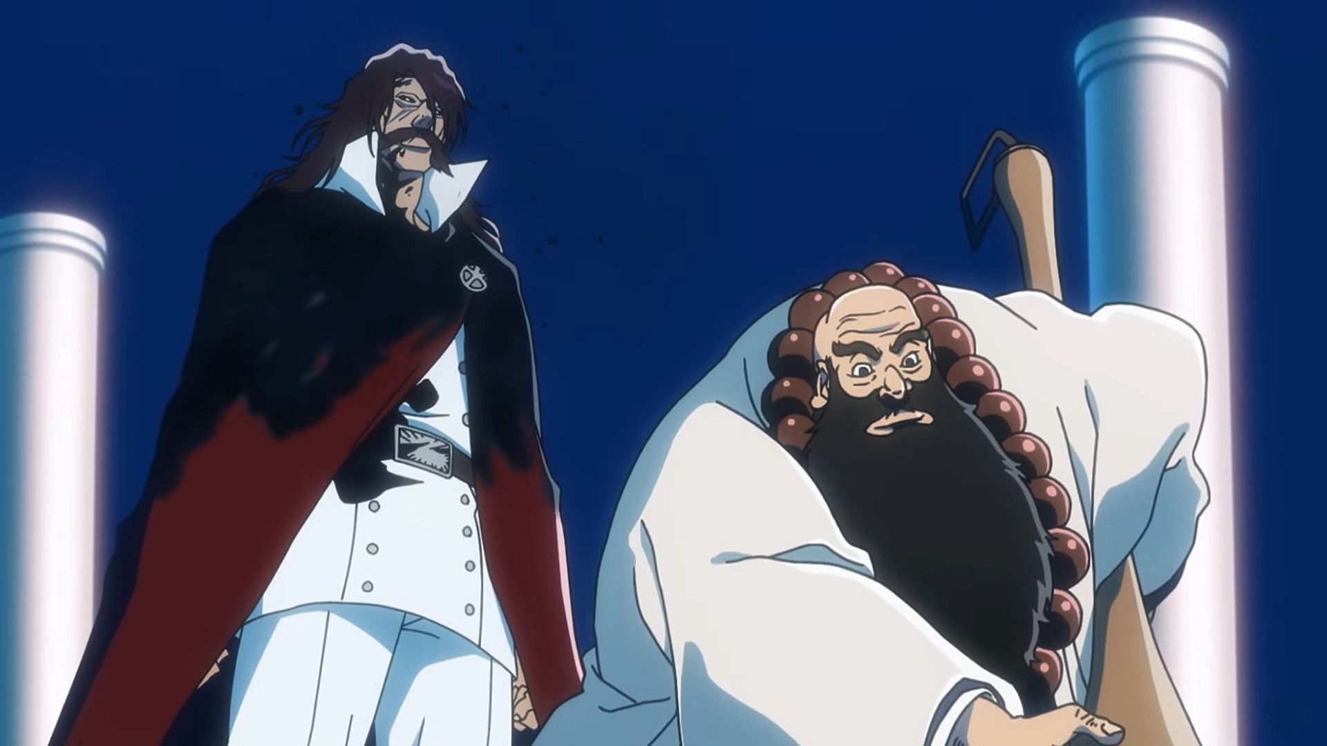 Yhwach and Ichibe as seen in Bleach TYBW (Image via Pierrot Films)