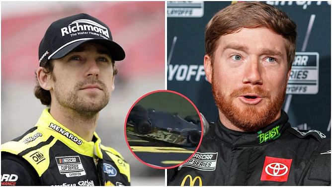 “Holy shit. Wow. That’s crazy”: Ryan Blaney in disbelief after watching Tyler Reddick’s crash for the first time post-race