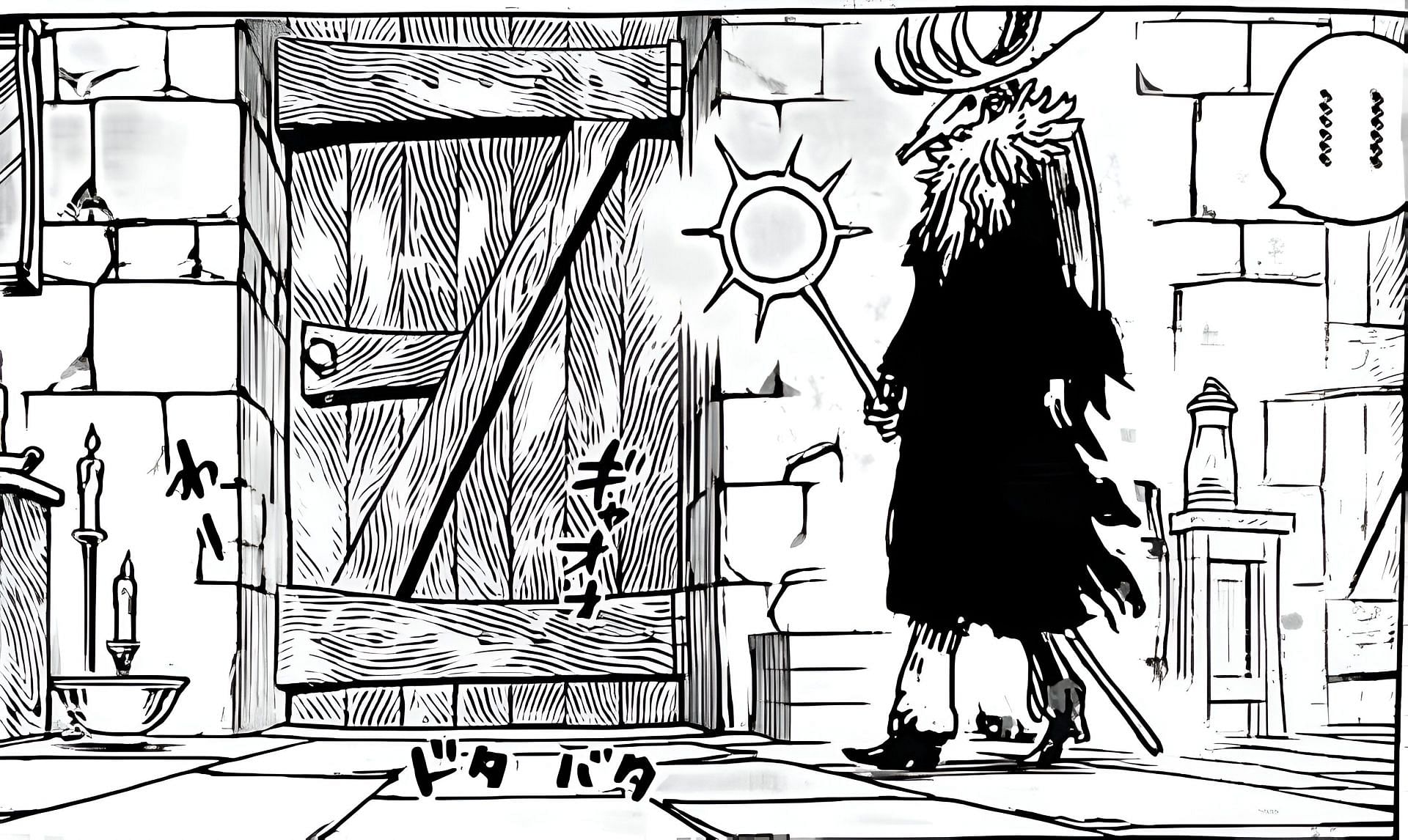 Elbaf&#039;s Sun God as seen in the manga (Image via Shueisha)