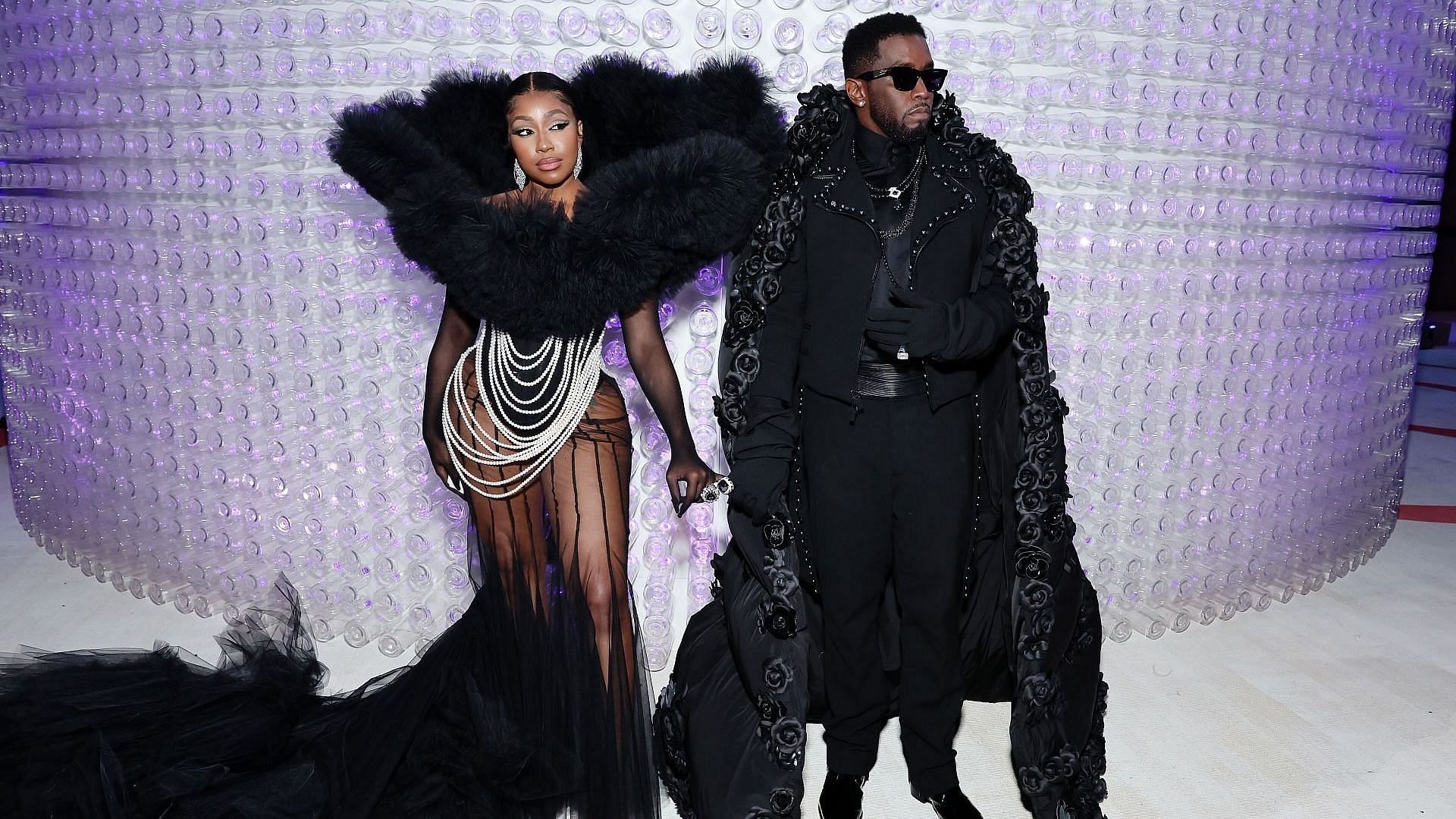 (L-R) Yung Miami and Sean &lsquo;Diddy&lsquo; Combs attend The 2023 Met Gala Celebrating &quot;Karl Lagerfeld: A Line Of Beauty&quot; on May 01, 2023, in New York City (Image via Getty/Cindy Ord)