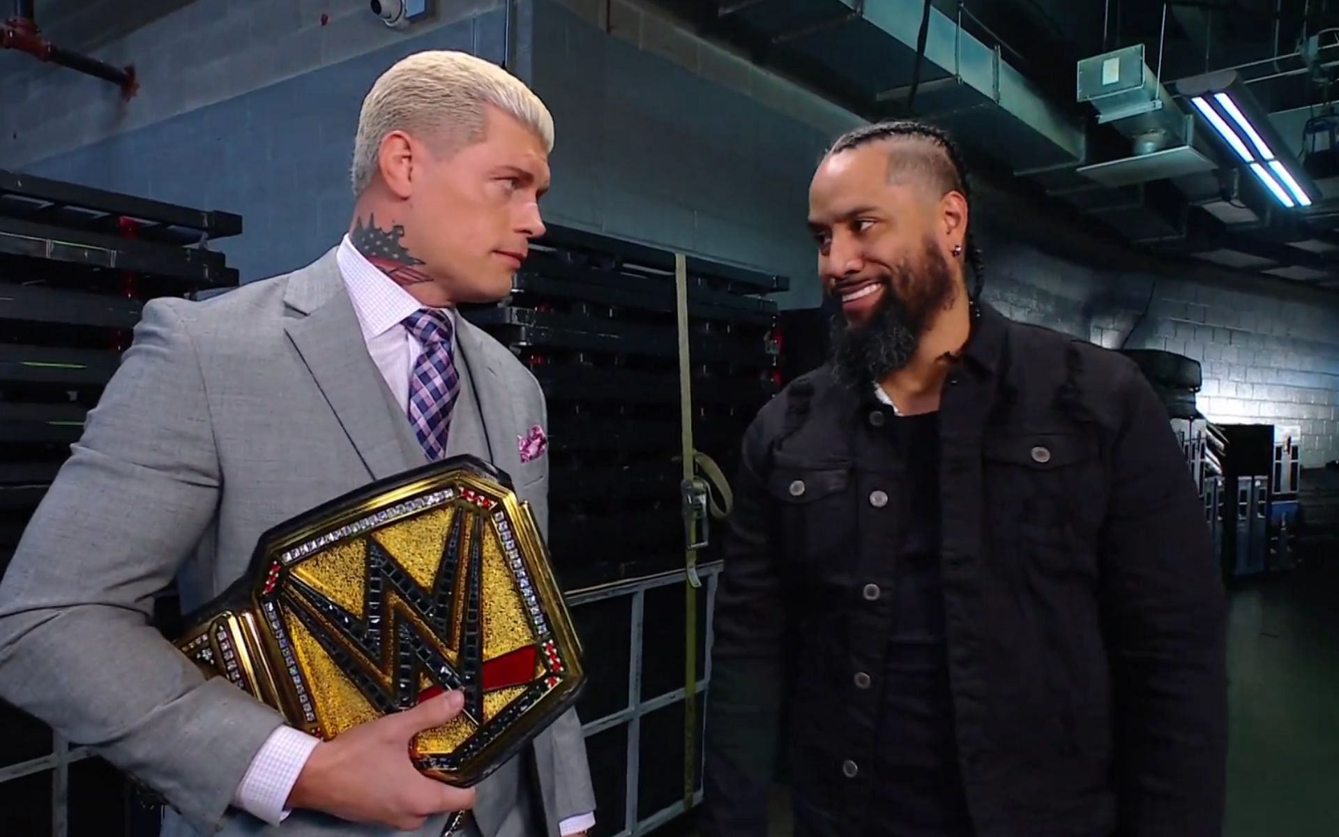 An interesting interaction (Picture Courtesy: WWE on X/Twitter)