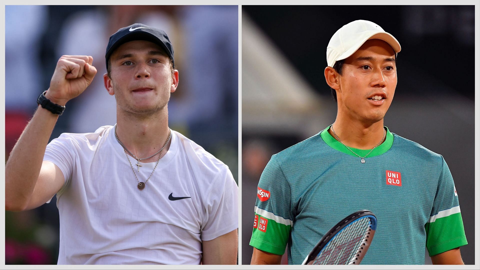 Jack Draper vs Kei Nishikori is one of the first-round matches at the Erste Bank Open 2024. (Photos: Getty)