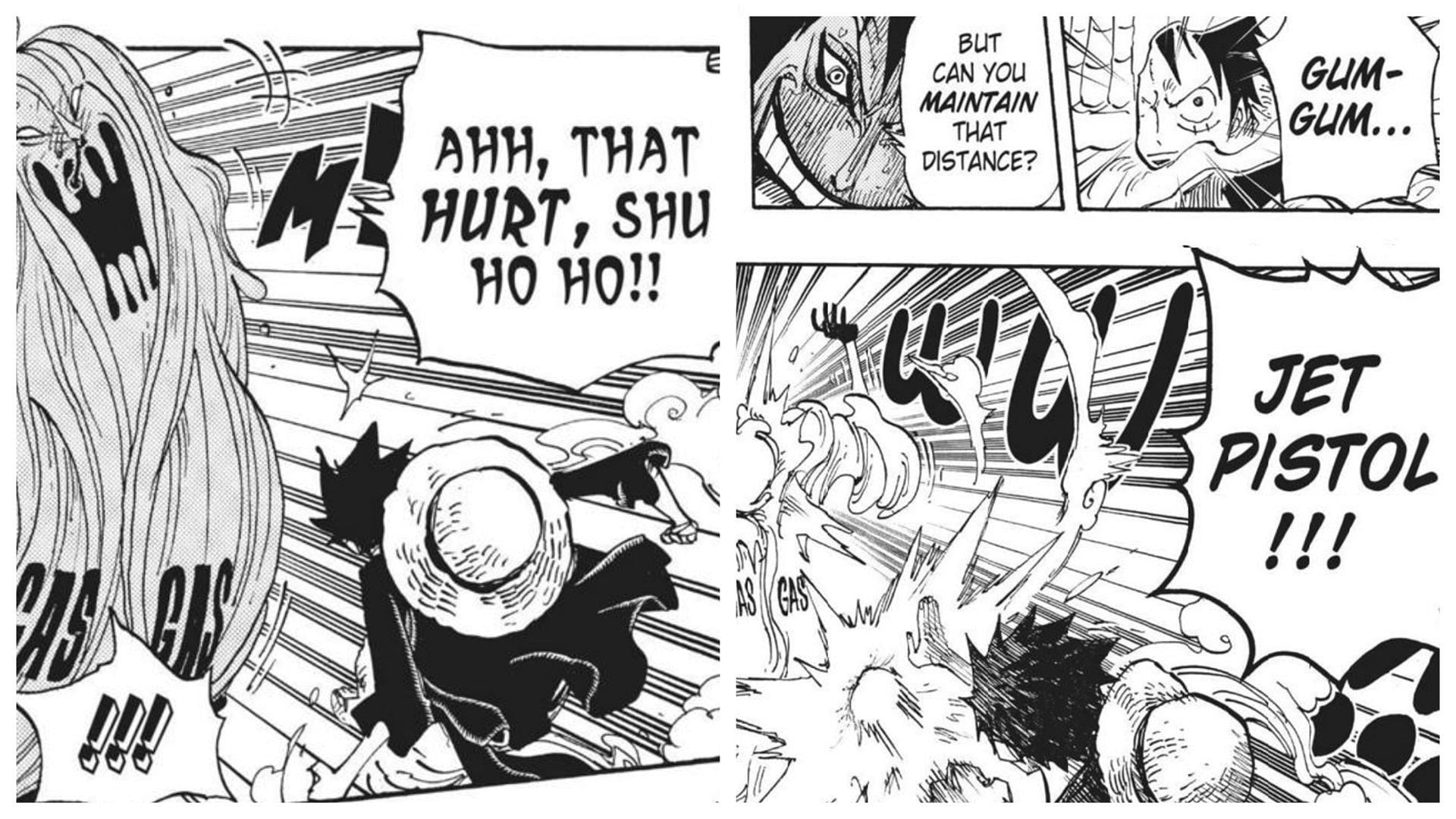 Luffy using basic Armament Haki (Image via Shueisha)