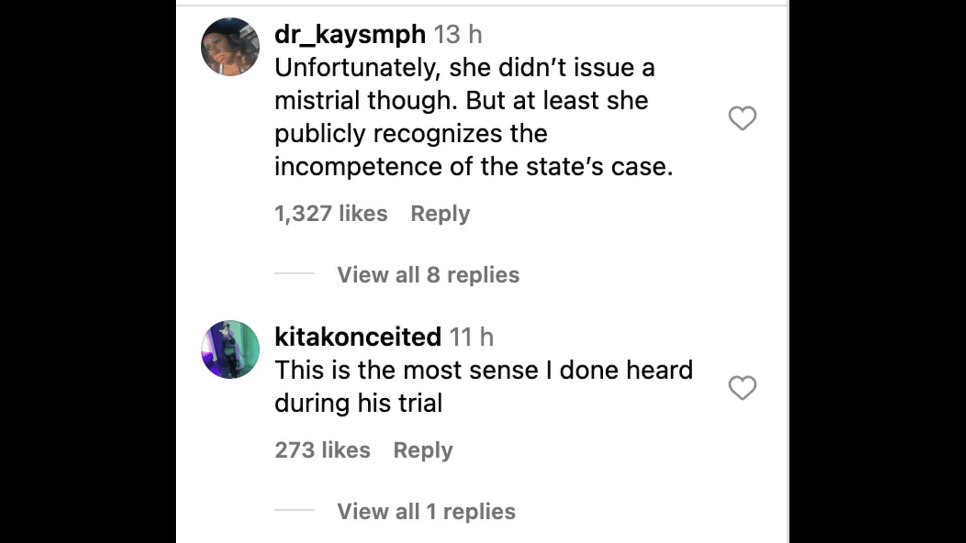 Social media users comment on the judge blasting at the prosecutor in the YSL case (Image via Instagram/@theneighborhoodtalk) 