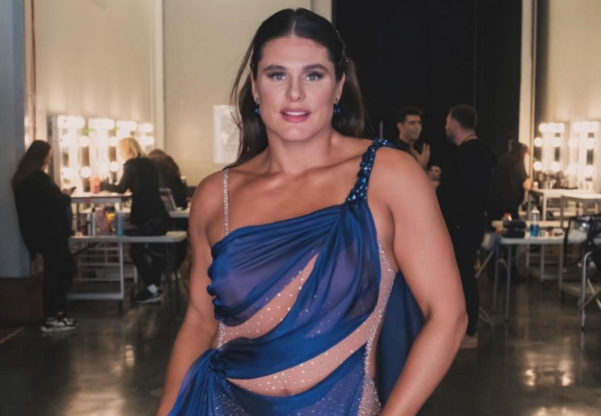 Ilona Maher looks stunning in blue at Dancing With the Stars 