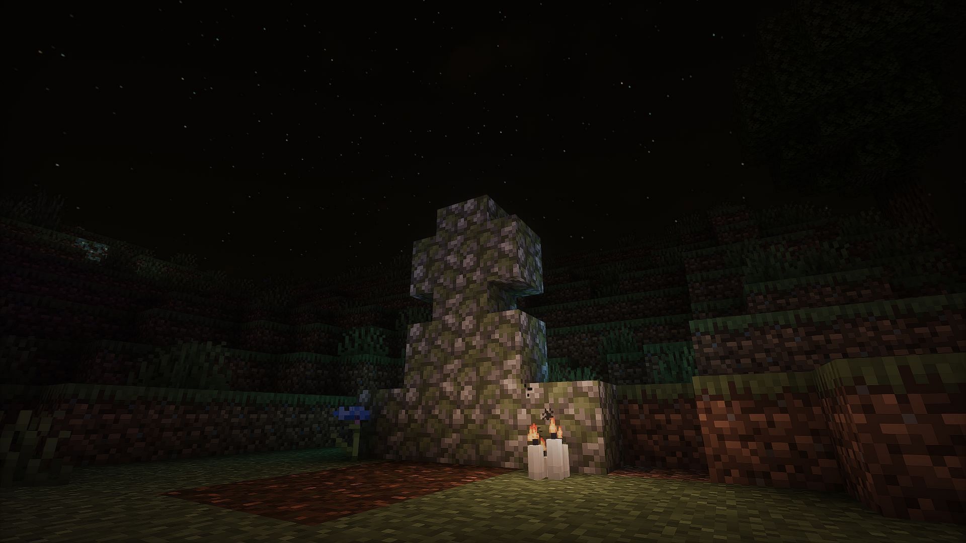 Craft a graveyard and enhance the spookiness of your world (Image via Mojang Studios)