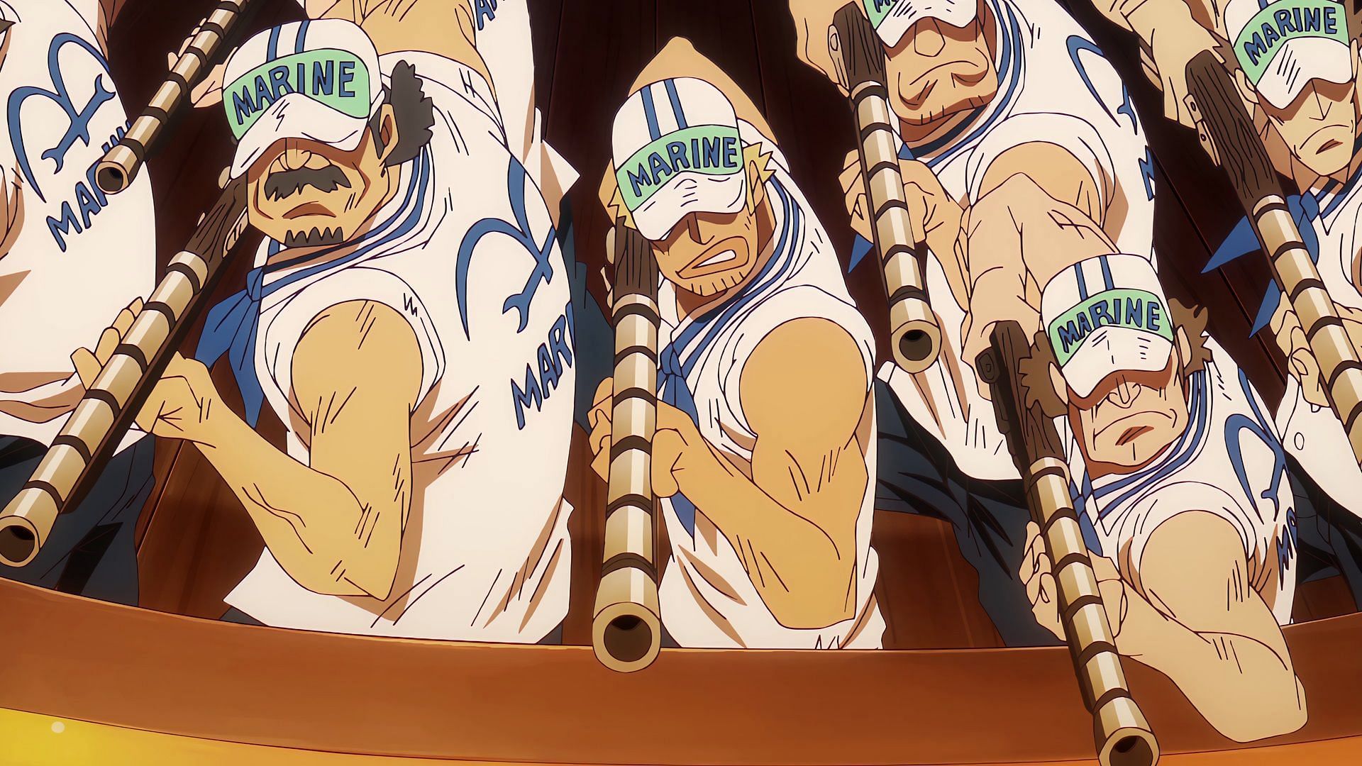 The Marines in One Piece (Image via Toei Animation)