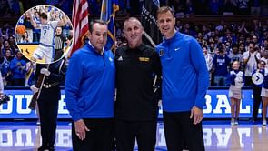 Coach K and Jon Scheyer welcome Duke legend ahead of Cooper Flagg and his team's second exhibition game