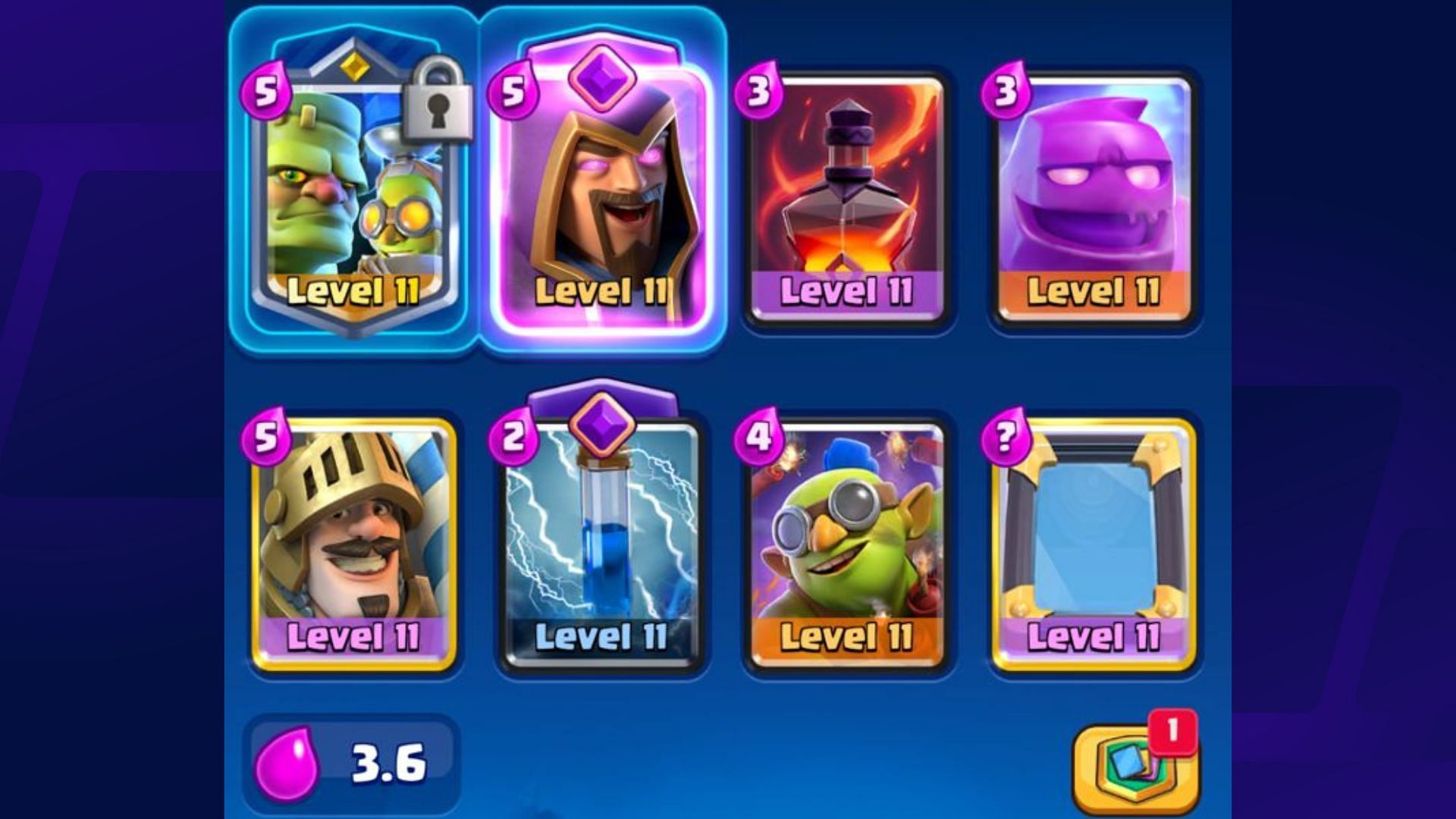 Goblinstein Evo Wiz Prince deck (Image via Supercell)