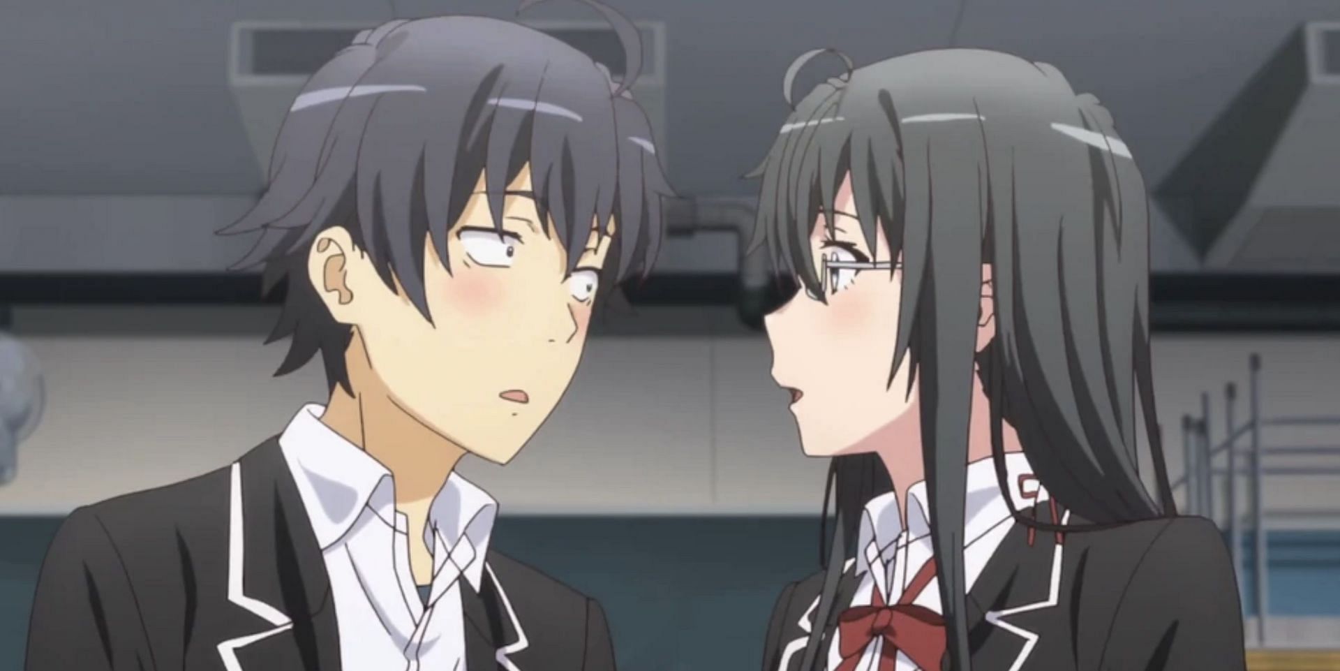 Yukino Yukinoshit and Hachiman Hikigaya (Image via Brain&#039;s Base)