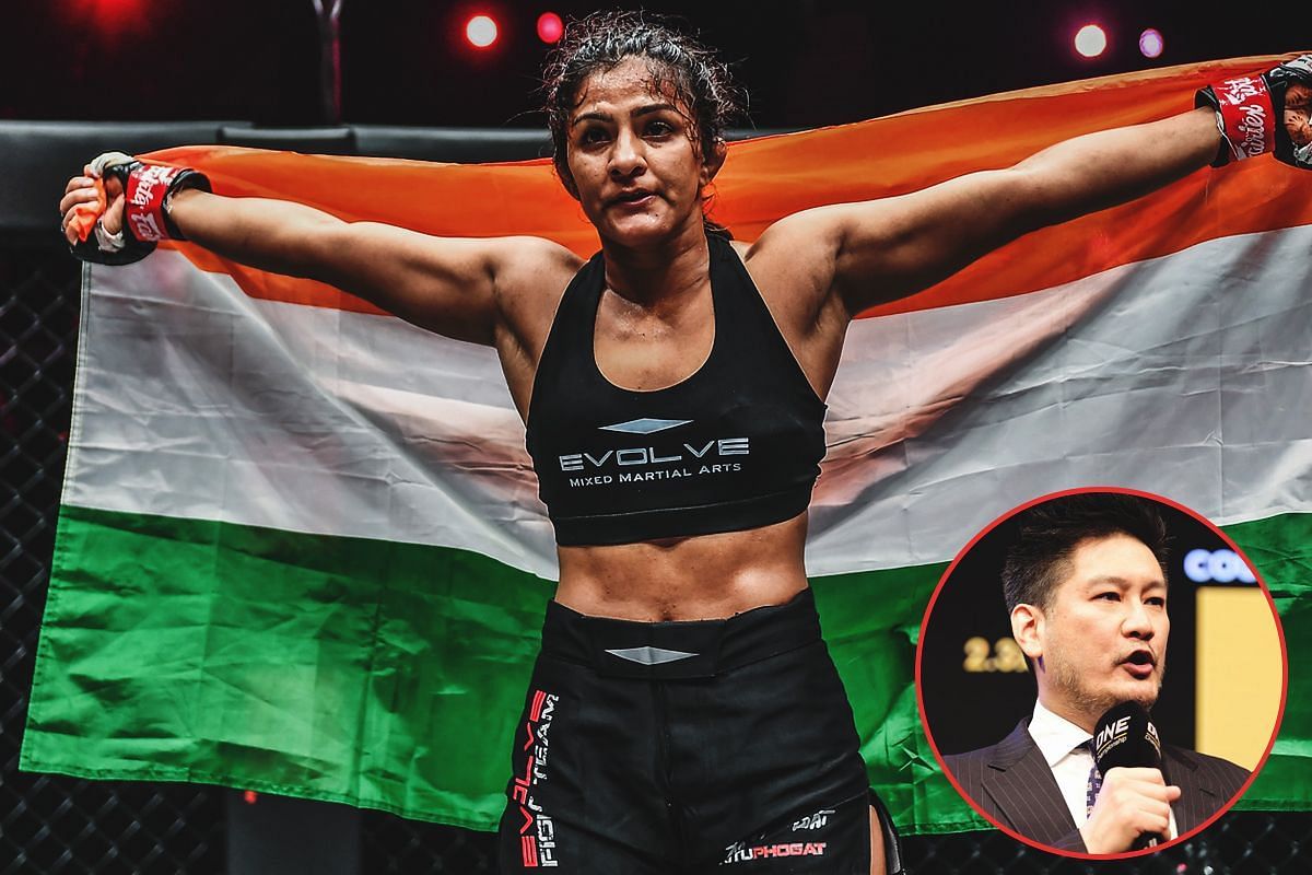 Ritu Phogat and Chatri Sityodtong - Photo by ONE Championship